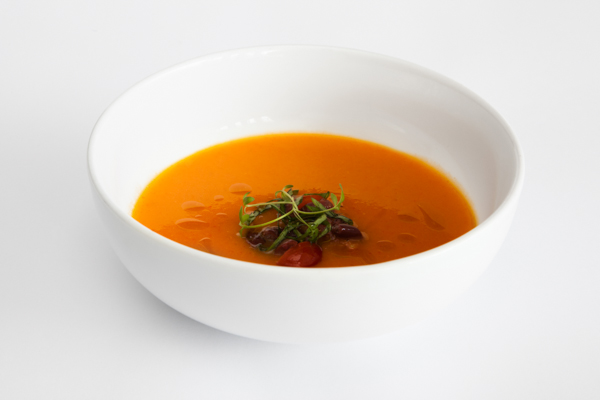 Potage aux poivrons grillés