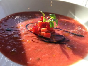 Gaspacho tomate et fraise