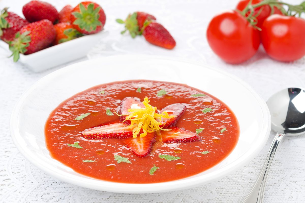 Gaspacho tomate et fraise