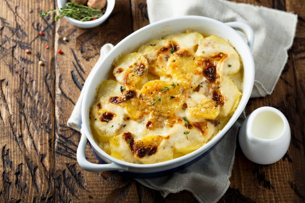 Gratin de pomme de terre et fromage bleu