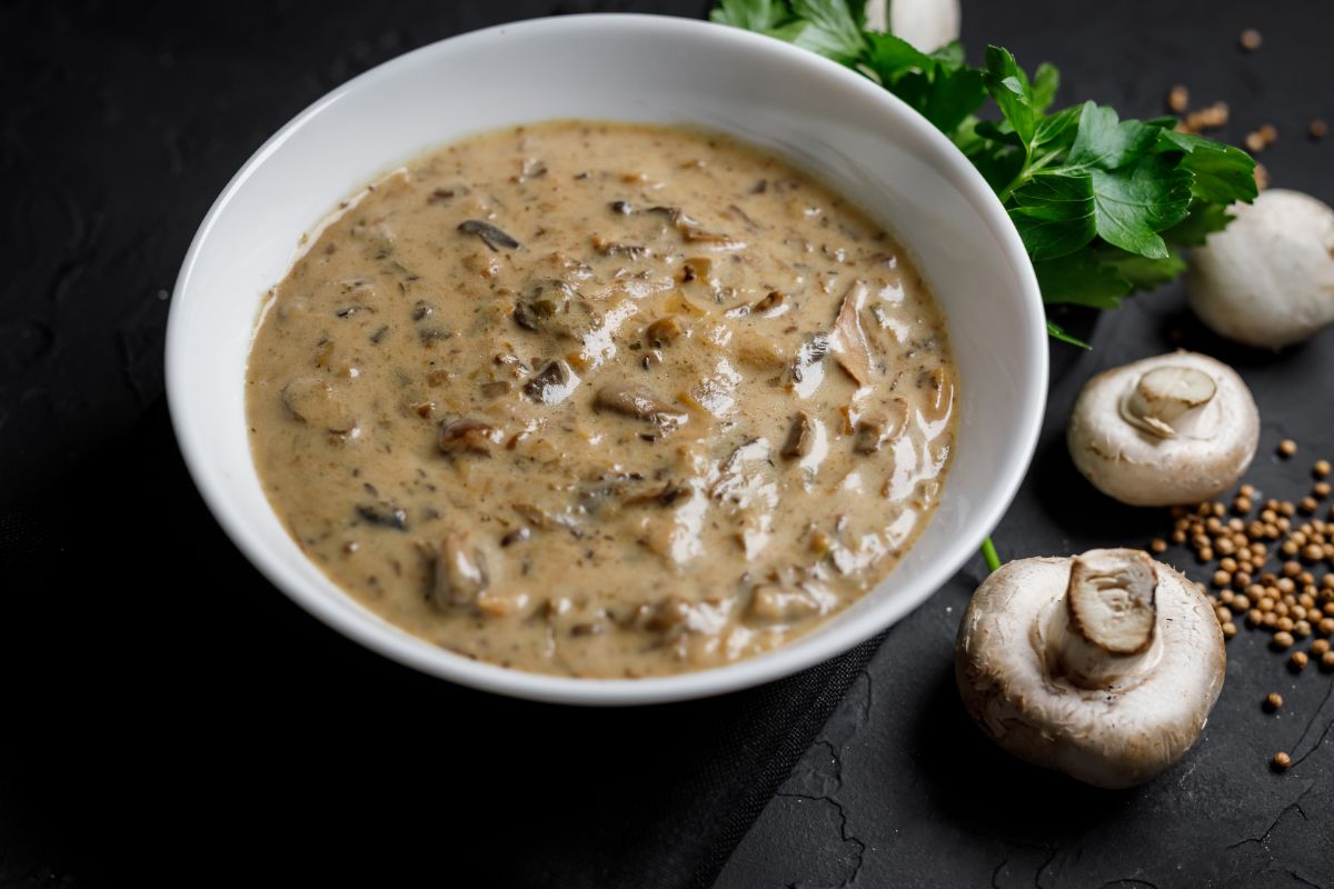 Sauce crème aux champignons
