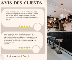 Les avis pour se classer meilleur restaurant