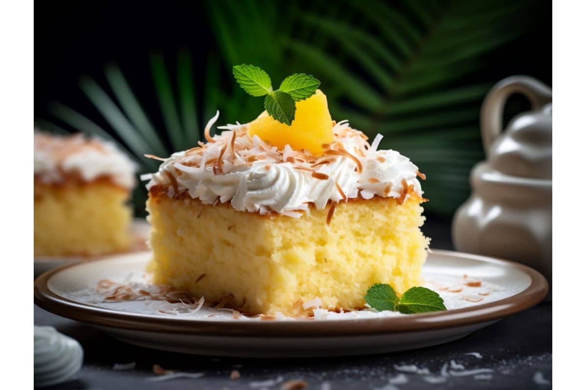Gâteau renversé à la noix de coco